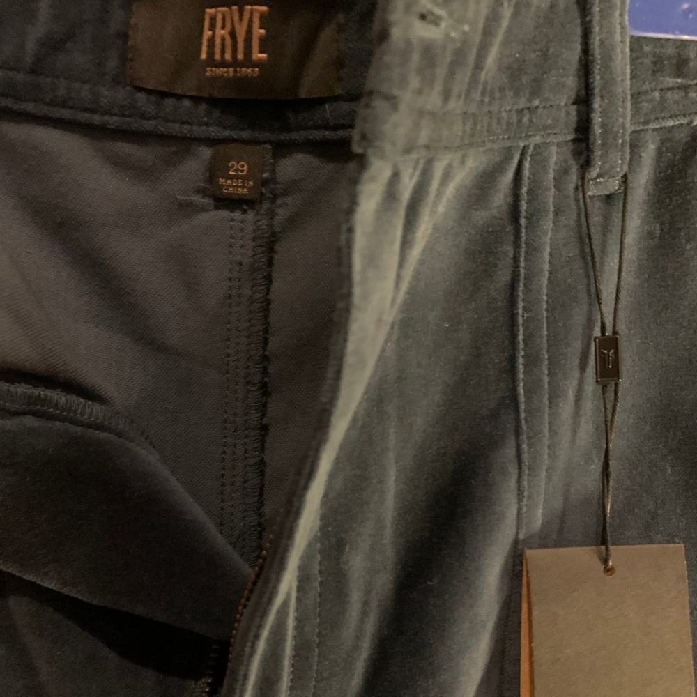 FRYE Dark Blue Velvet Wide Leg Pants, Size 29
